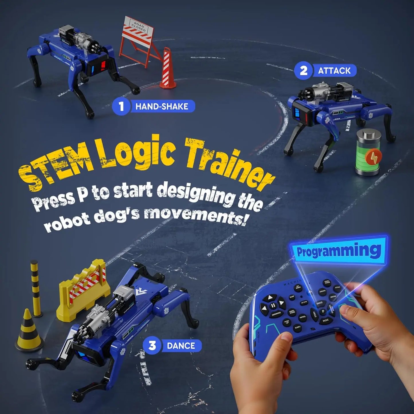 Intelligent AI RC Robot Dog Voice Dialogue APP Remote Control Programming Singing Dancing Machine Dog Kids Toys