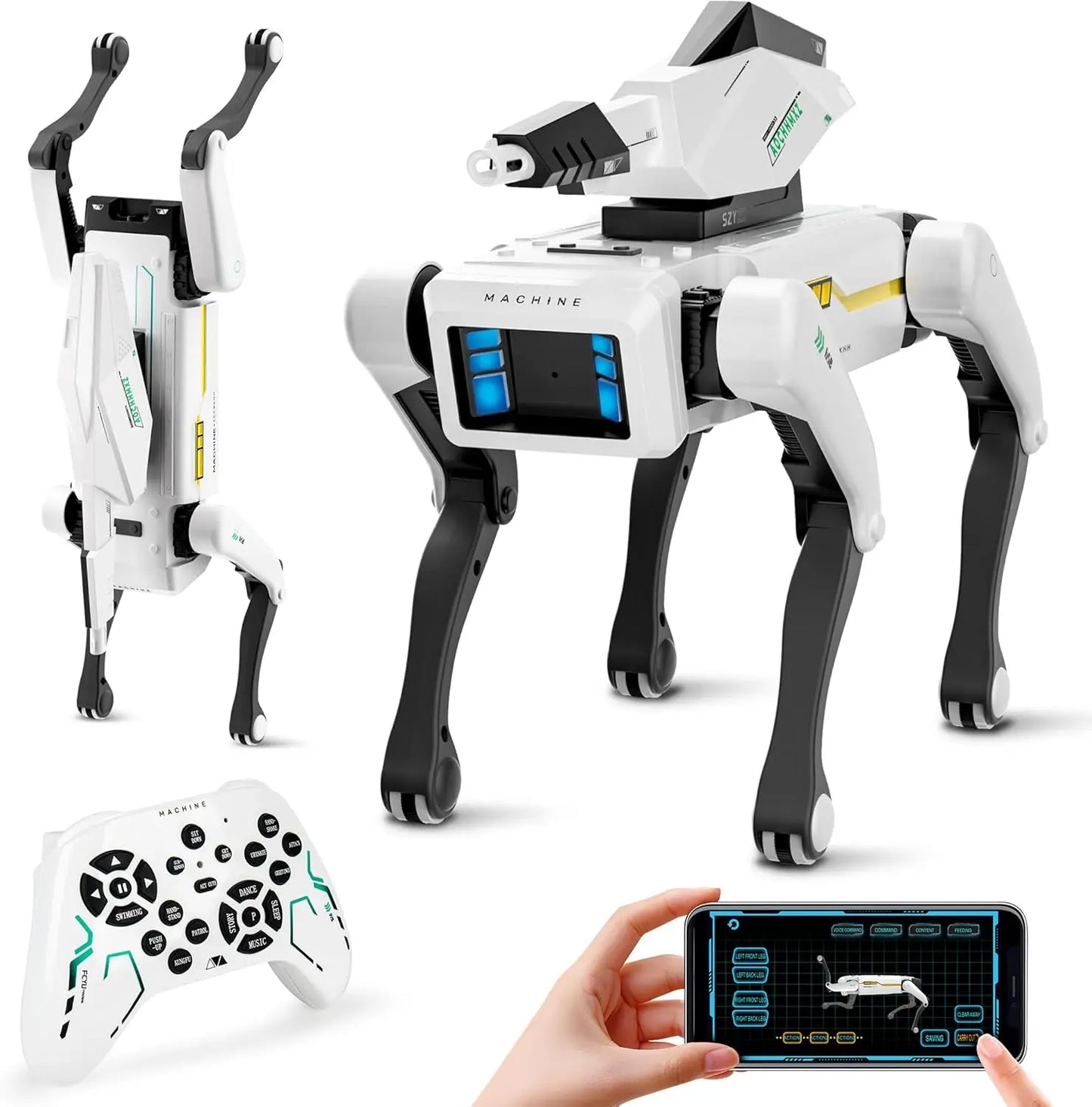 Intelligent AI RC Robot Dog Voice Dialogue APP Remote Control Programming Singing Dancing Machine Dog Kids Toys